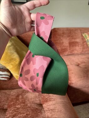 Pink Floral & Green Two-Tone Women's knot bag
